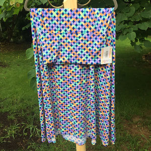 BNWT‼️ LuLaRoe Maxi Skirt XS Pastel geometric